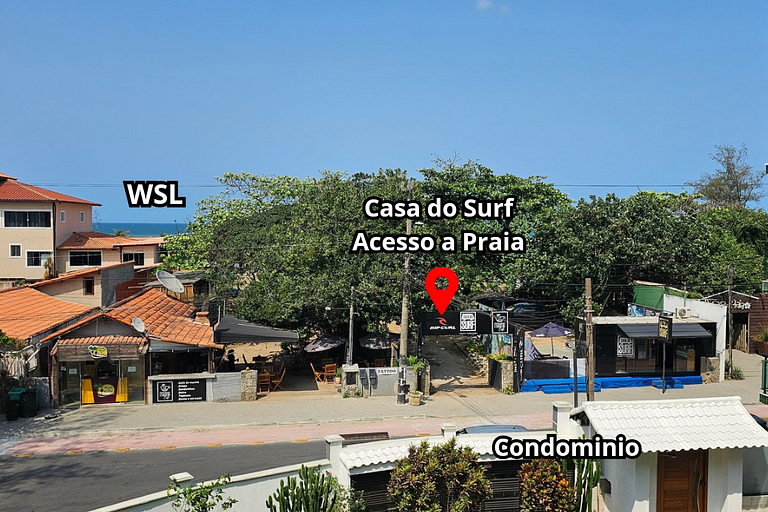 Apê 208 no surf point da WSL em Itaúna, Saquarema