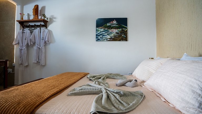 Loft Romântico Acesso à Praia Ar Condicionado