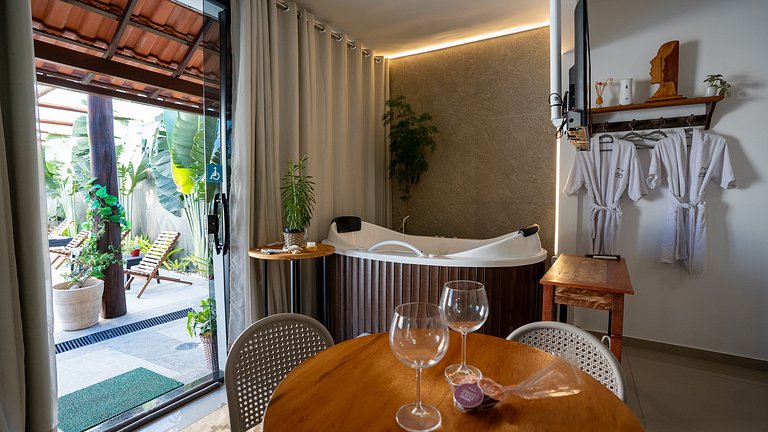 Loft Romântico Acesso à Praia Ar Condicionado