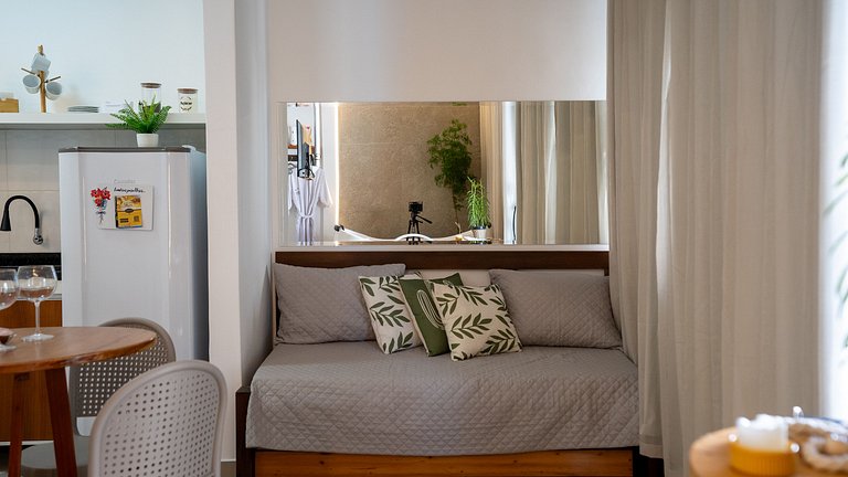 Loft Romântico Acesso à Praia Ar Condicionado Village Vilatu