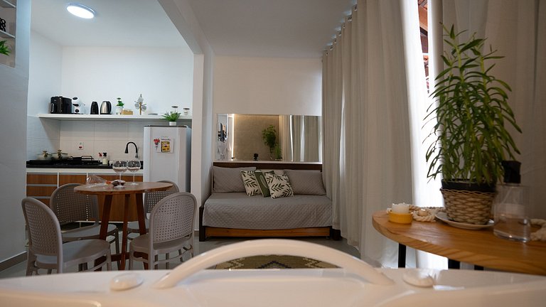 Loft Romântico Acesso à Praia Ar Condicionado