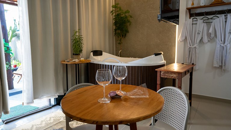 Loft Romântico Acesso à Praia Ar Condicionado