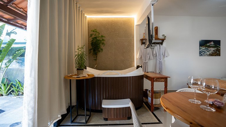 Loft Romântico Acesso à Praia Ar Condicionado