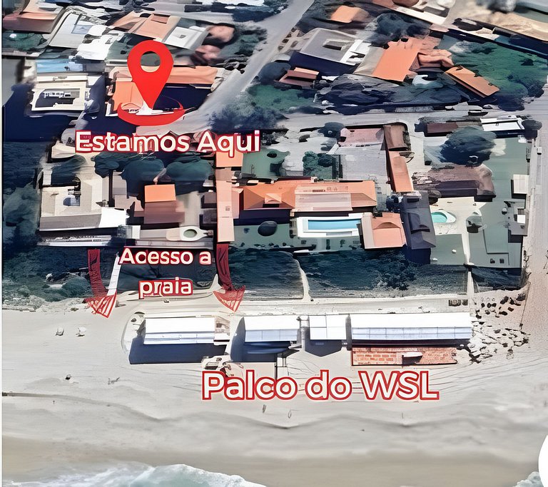 Acesso à Praia e Surf Melhor localização