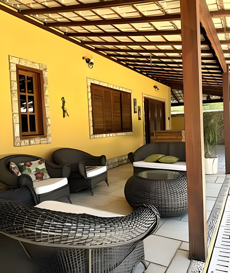 Casa 4 quartos com piscina para 16 em Ponta Negra, Maricá