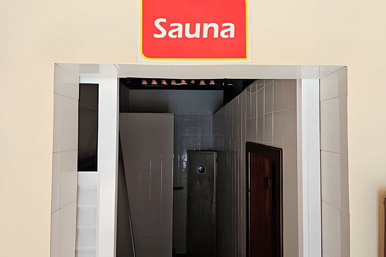Piscina, Sauna, Ar-cond. e Praia