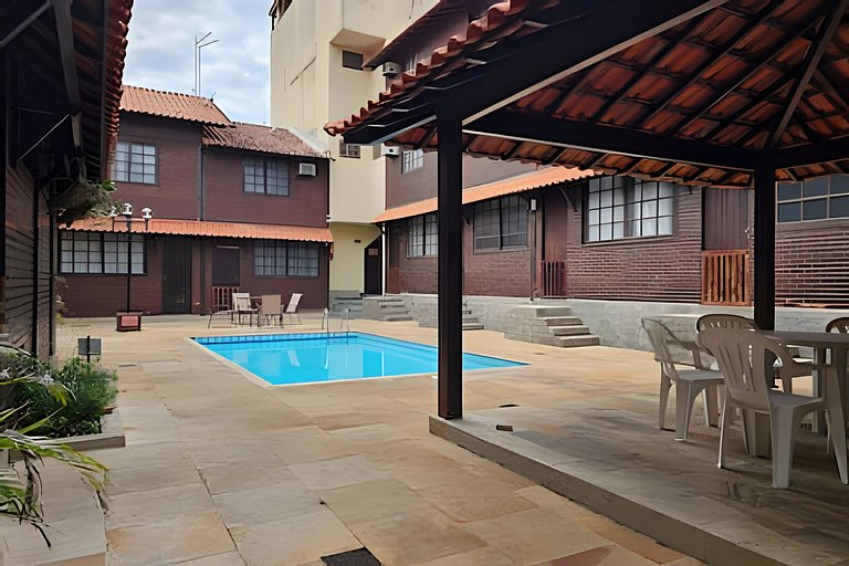 Piscina, Sauna, Ar-cond. e Praia
