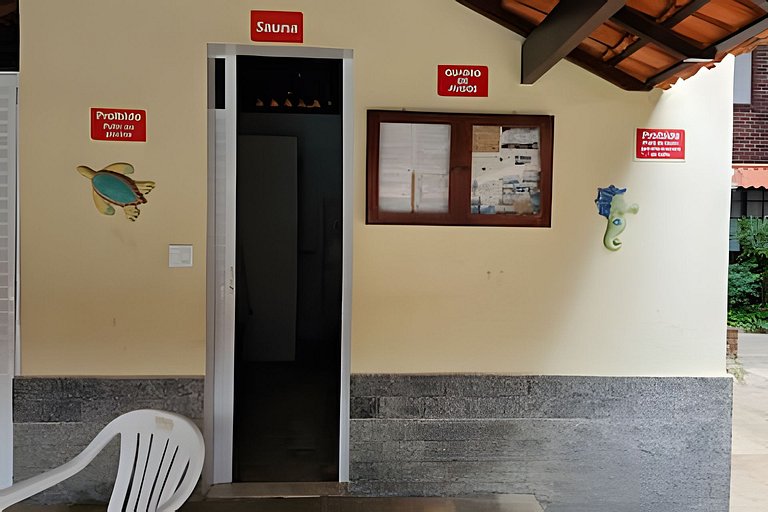 Piscina, Sauna, Ar-cond. e Praia