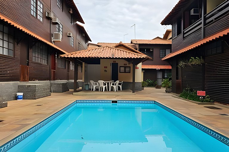 Casa com piscina e sauna em condomínio fechado em Saquarema