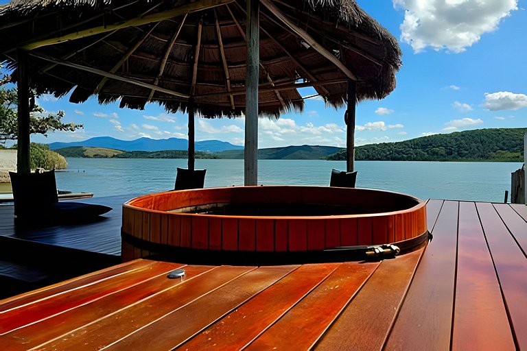 Casa 5 quartos à beira da lagoa no Boqueirão, Saquarema