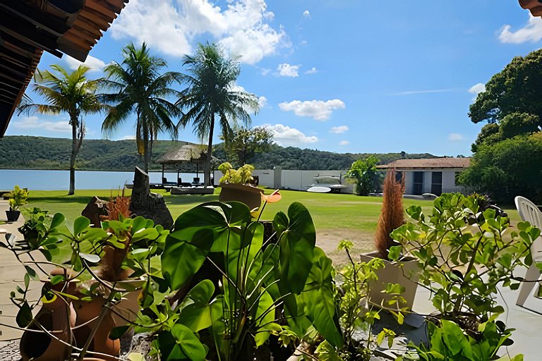 Casa 5 quartos à beira da lagoa no Boqueirão, Saquarema