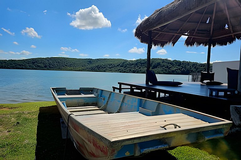 Casa 5 quartos à beira da lagoa no Boqueirão, Saquarema