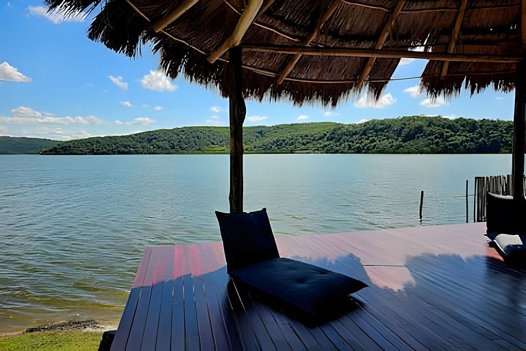 Casa 5 quartos à beira da lagoa no Boqueirão, Saquarema