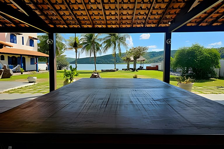 Casa 5 quartos à beira da lagoa no Boqueirão, Saquarema