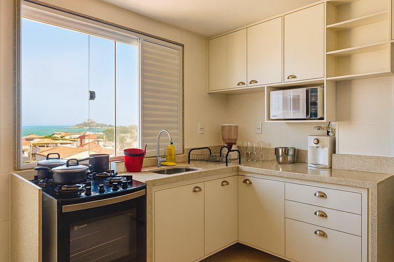 Vista Espetacular para Mar de Itaúna e WSL com Ar