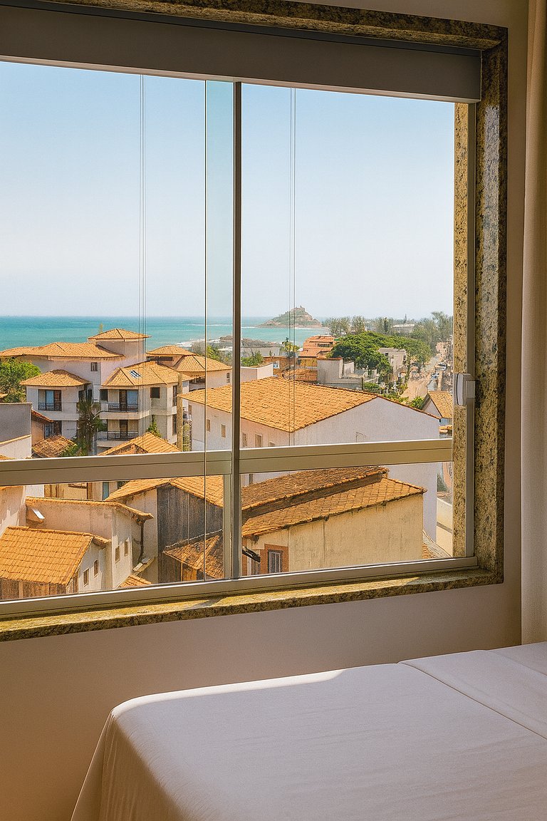 Vista Espetacular para Mar de Itaúna e WSL com Ar