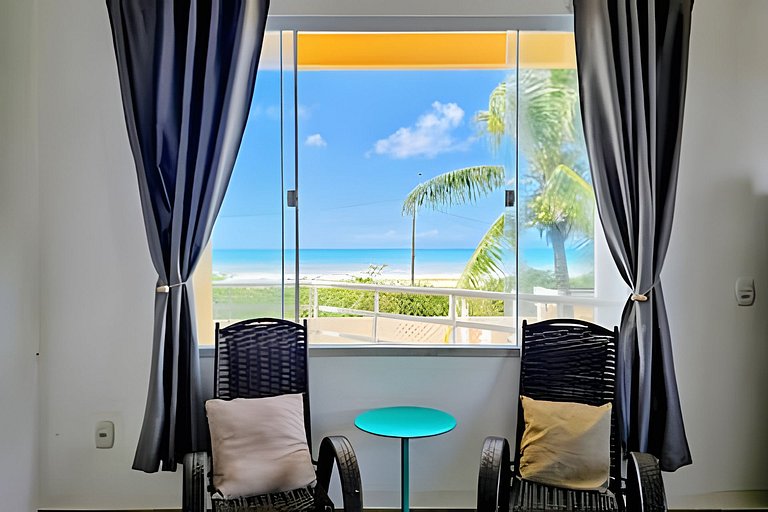 Itaúna Pé na Areia • Vista Mar • Ar Condicionado