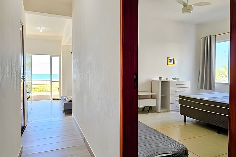 Apê pé na areia com vista para o mar em Itaúna, Saquarema