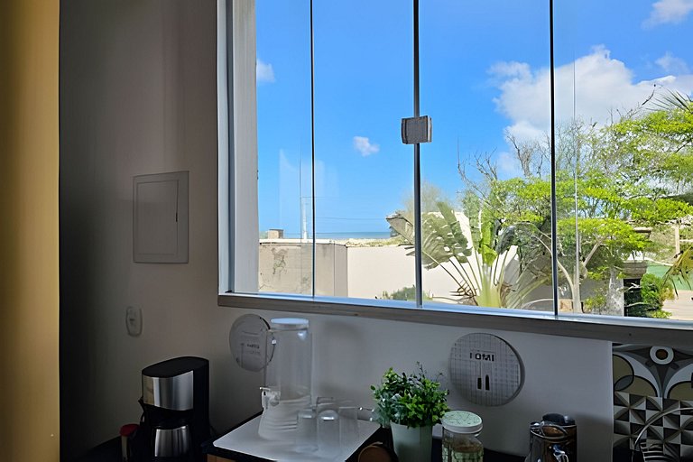 Apê pé na areia com vista para o mar em Itaúna, Saquarema