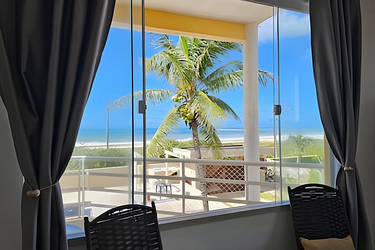 Apê pé na areia com vista para o mar em Itaúna, Saquarema