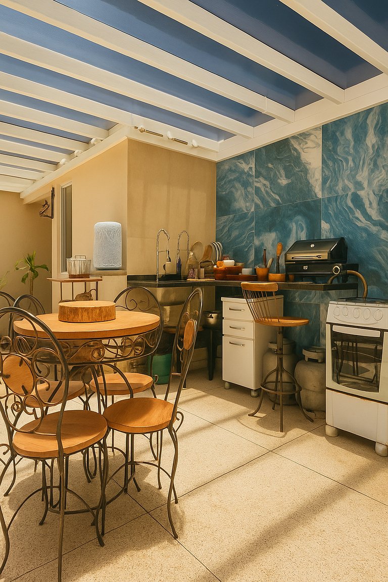 Casa 107 para 8 com ar e acesso à praia em Vilatur