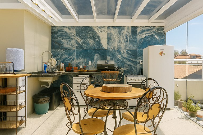 Casa 107 para 8 com ar e acesso à praia em Vilatur