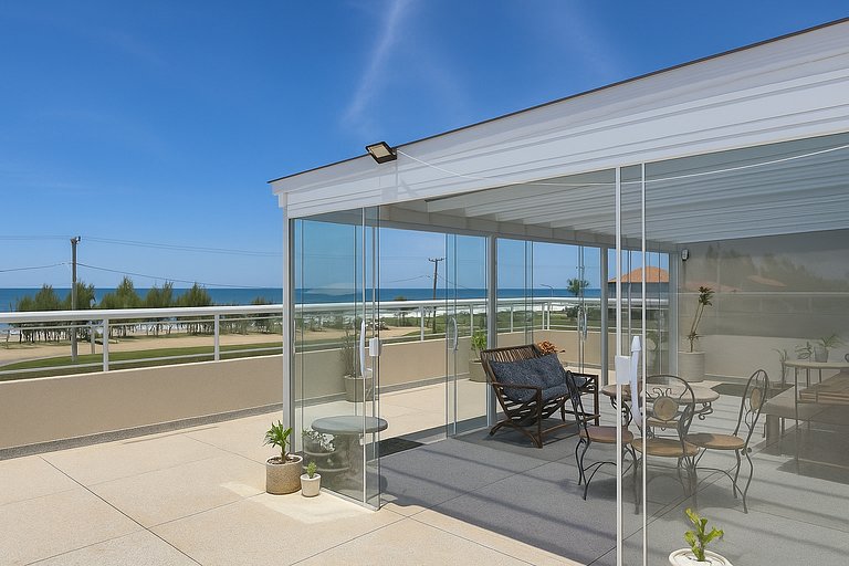 Casa 107 para 8 com ar e acesso à praia em Vilatur