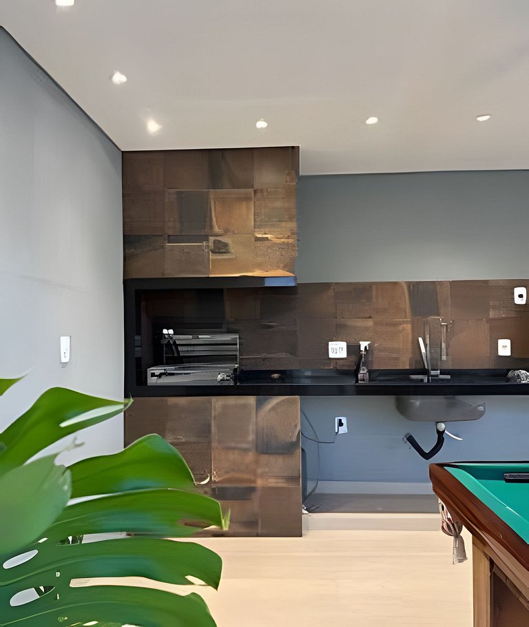 Ar-condicionado Área Gourmet Próximo à Praia