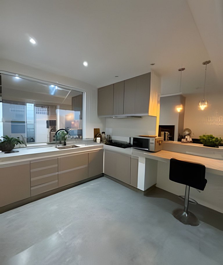 Ar-condicionado Área Gourmet Próximo à Praia