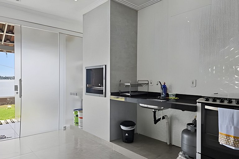 Ar-condicionado Área Gourmet Próximo à Praia