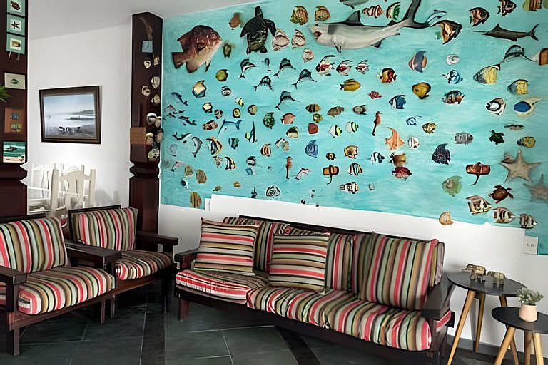 Casa 3 quartos com piscina frente mar no Boqueirão