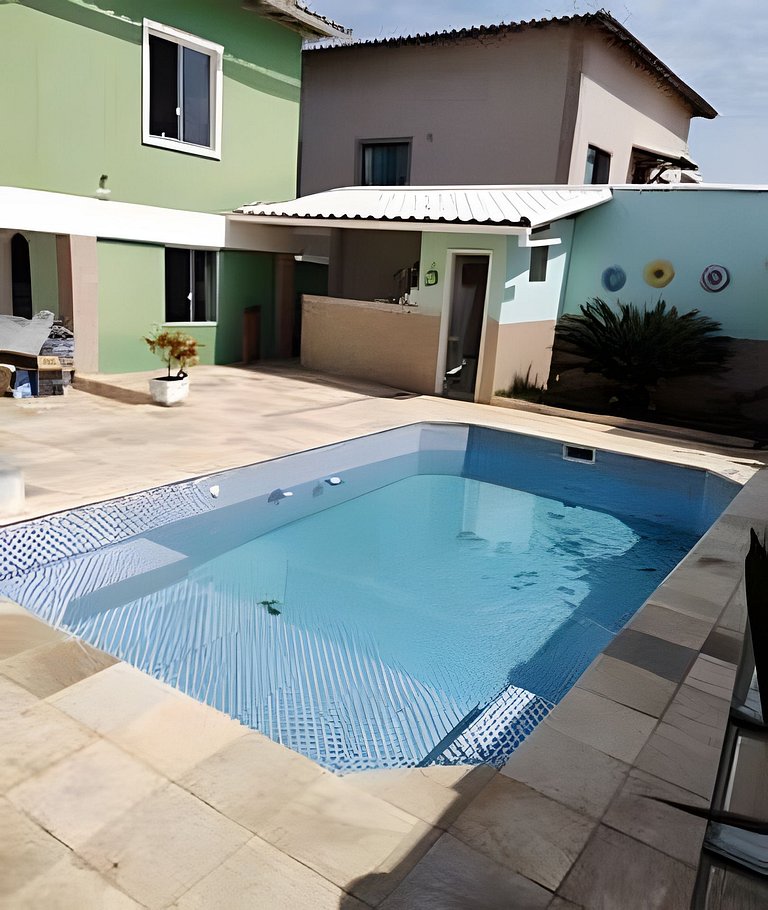 Casa 3 quartos com piscina frente mar no Boqueirão