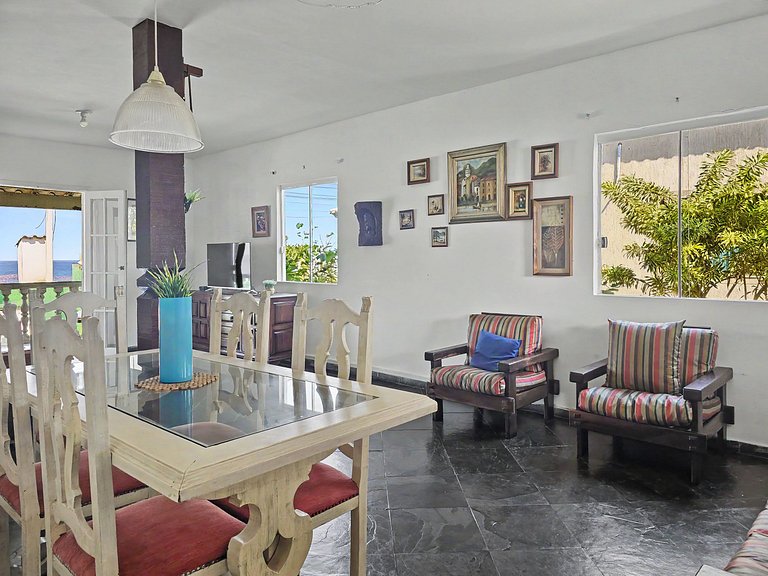 Casa 3 quartos com piscina frente mar no Boqueirão