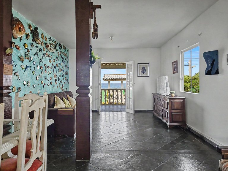Casa 3 quartos com piscina frente mar no Boqueirão