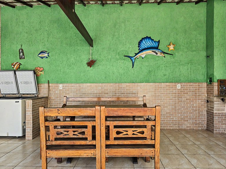 Casa 3 quartos com piscina frente mar no Boqueirão