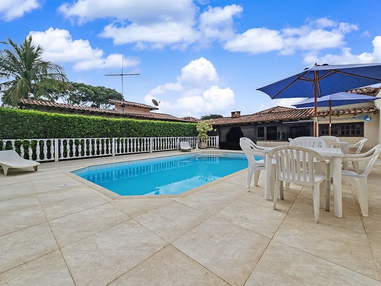 Mansão 4 quartos com piscina para 16 em Itaúna, Saquarema