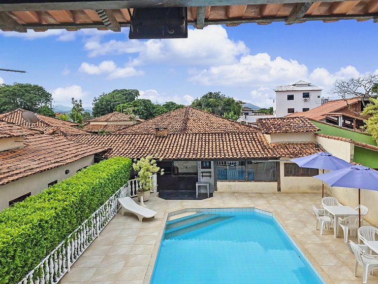 Mansão 4 quartos com piscina para 16 em Itaúna, Saquarema