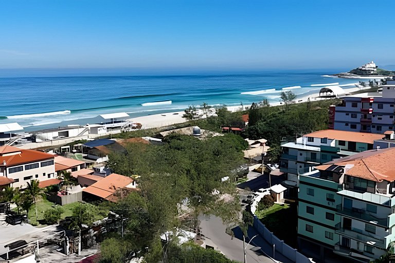 Apê 209 em frente ao pico da WSL em Itaúna, Saquarema